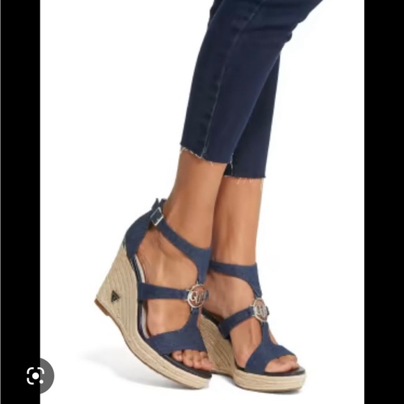 Guess Denim Wedges - Picture 3 of 6